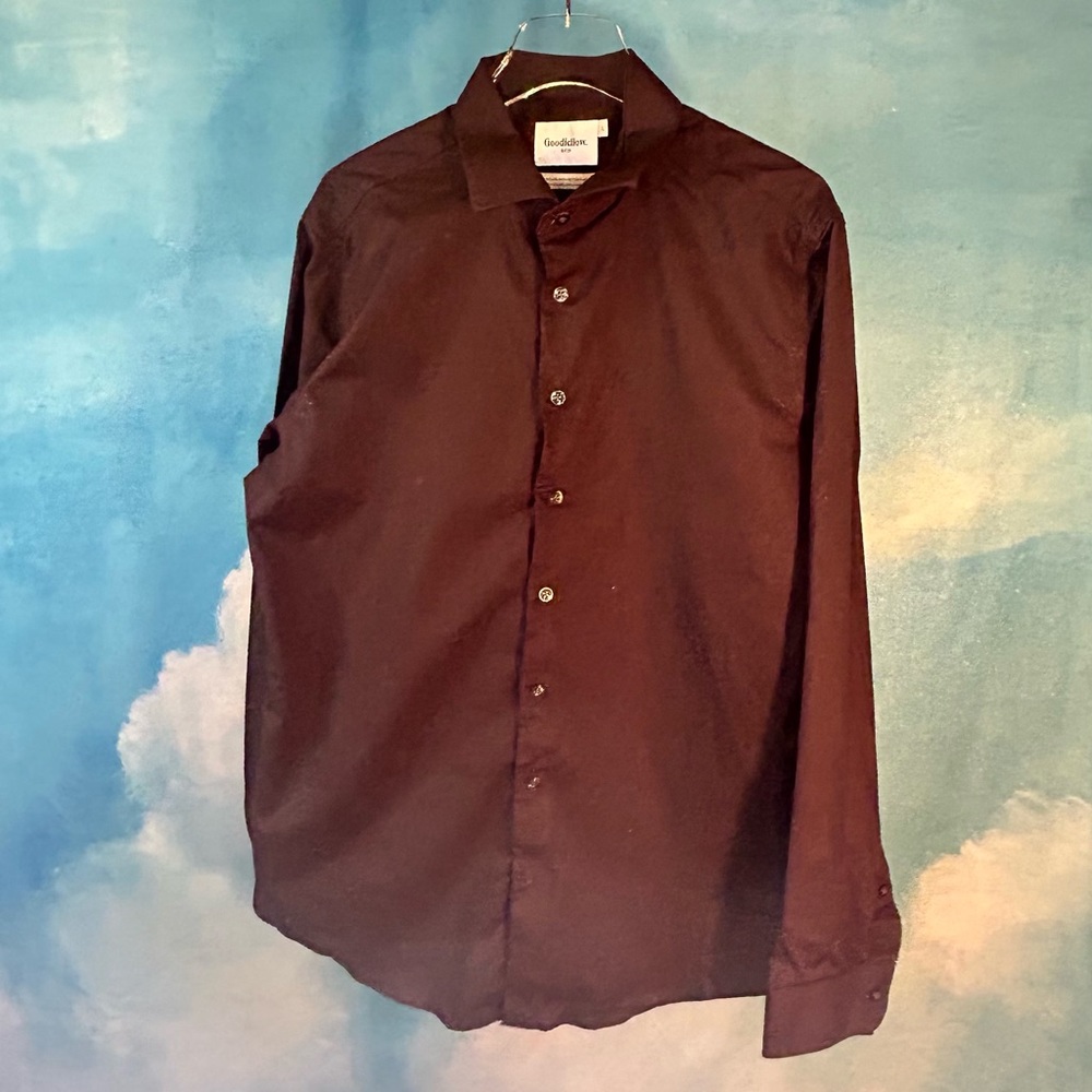 GOODFELLOW BLACK STANDARD BUTTON DOWN SHIRT - SZ L